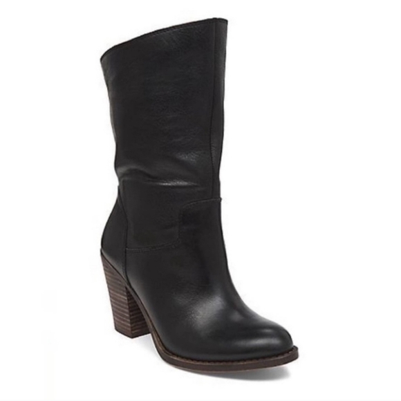 Lucky‎ Brand, Embrleigh Midi Heeled Boot, Black, Size 7.5 - Picture 1 of 10